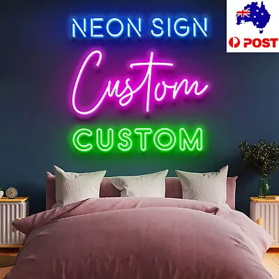 Custom Neon LED Light Night Signs Wedding Birthday Bedroom Party Beer Wall Decor • $8.99