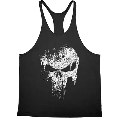 Men's Sport Fitness Cotton Gym Punisher Vest Bodybuilding Tank Tops Undershirt • $13.89