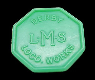 Rare 8 Sided Derby L.M.S.Loco Works Canteen Plastic Type Token • £6