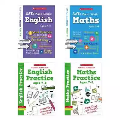 £16.99 • Buy Scholastic SATs Practice & Revision 4 Book Pack, KS2 Year 3 Ages 7-8