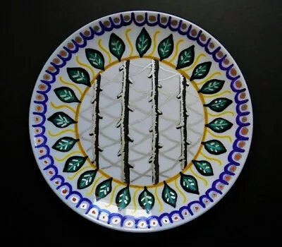 £15.99 • Buy Bloomsbury Group  Inspired Design- Plate -Nature Trees &leaves  Art Hand Painted