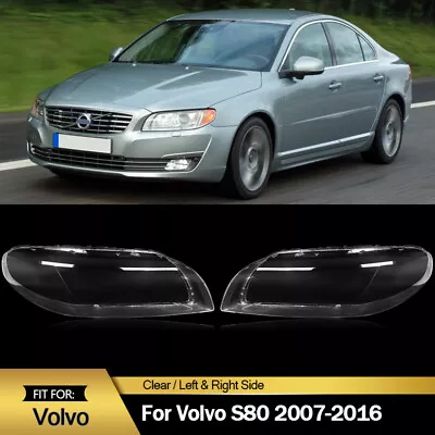 2x For Volvo S80 S80L 2007-2016 Headlamp Headlight Lens Cover Shell Clear LH RH • $151.04