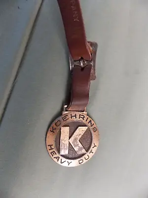 $26.99 • Buy Vintage KOEHRING HEAVY DUTY Key Watch FOB Brass On Strap USED