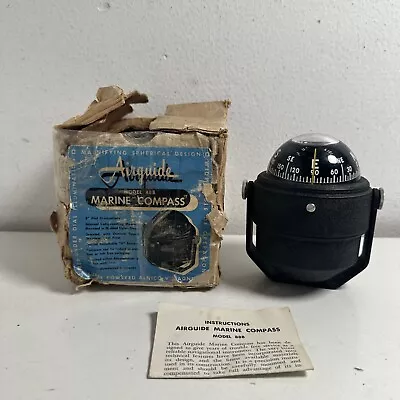 Vintage Airguide Chicago Black Nautical Navigation Marine Boat Spherical Compass • $24.99