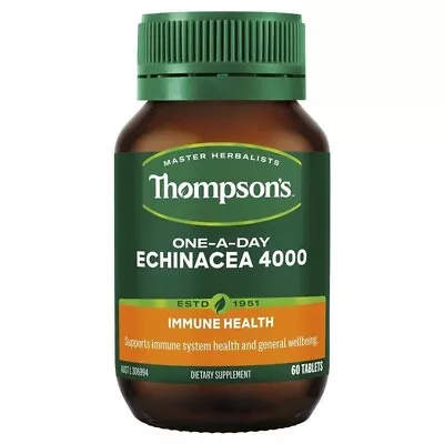 NEW Thompson's Echinacea 4000 60 Capsules Thompsons One-A-Day  • $22.49