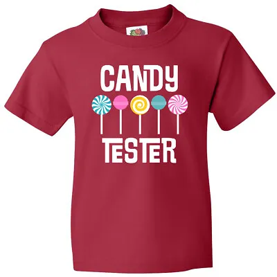 Inktastic Candy Tester Cute Sweets Youth T-Shirt Dessert Food Lollipop Hard Tee • $17.99