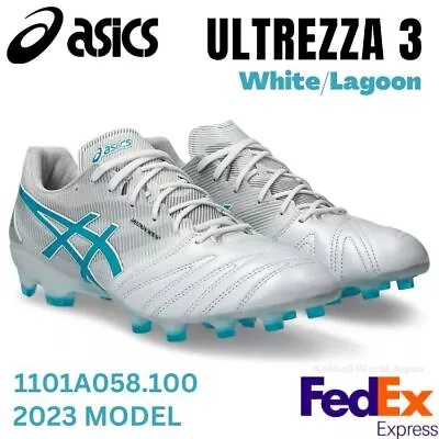 ASICS Soccer Cleats Shoes ULTREZZA 3 White/Lagoon 1101A058 100  2023 NEW! • $201.40