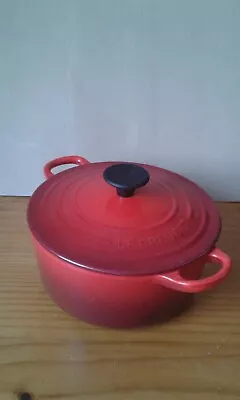 Le Creuset Casserole DishDUAL HANDLEDLIDDED RED18CMSUSED CONDITION • £45