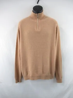 Club Room Men's 100% 2-Ply Cashmere 1/4 Zip Long Sleeve Pullover Sweater XL#K265 • $39.99