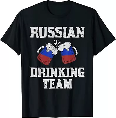 NEW LIMITED Russia Drinking Team Design Russian Flag B33r Funny T-Shirt S-3XL • $22.99