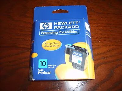 HP #10 CYAN Printhead~C4801A~For 2000C2500C Color Printers~JetSeries~8ml~NOS • $4.47