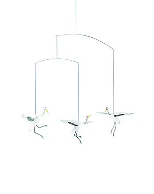 Flensted Dance Of Cranes Bird Hanging Baby Mobile Kinetic Art Nursery Decor • $33.50