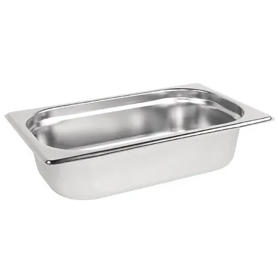 Gastronorm 1/4 Stainless Steel Containers Bain Marie Food Pan FREE DELIVERY • £6.30