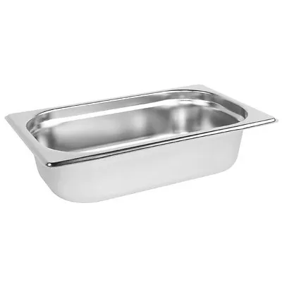 Gastronorm 1/4 Stainless Steel Containers Bain Marie Food Pan FREE DELIVERY • £6.30