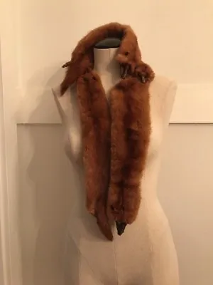 Vintage 1940s Full Pelt Mink Stole Chayburke’s Furs Nashville • $74.99