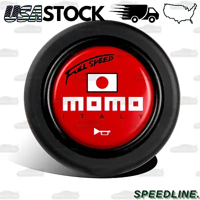 For MOMO Black / Red Steering Wheel Horn Button Sport Competition Tuning 59mm • $27.99