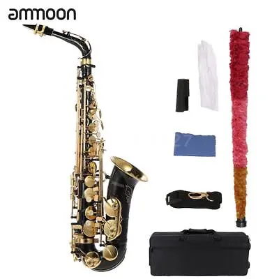 $318.98 • Buy Ammoon Eb Alto Saxophone Gold Lacquer E Flat 82Z Key Type With Case And Strap AU