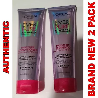 Loreal Ever Pure Rosemary Color Care Moisture Shampoo & Conditioner Set 8.5oz 2P • $10