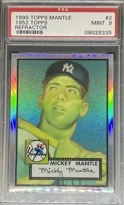 1996 Topps 1952 Refractor Mickey Mantle #2  Set W/Redemption 1991 East Coast • $2500