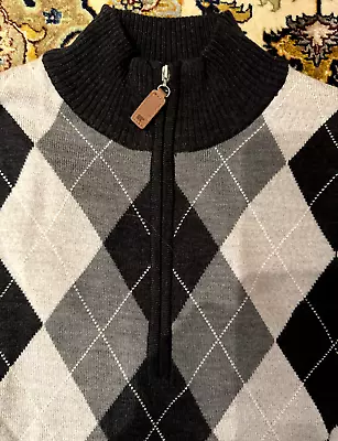 Jack Nicklaus Argyle Golf Sweater 100% Merino Wool M • $8