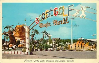 Panama Beach Florida Miniature Golf Coopers Teich1963 Postcard 21-5227 • $9.09