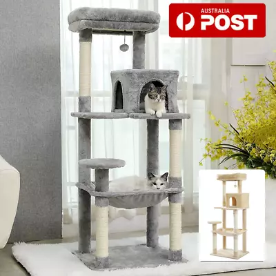 Cat Tree Tower Scratching Post Scratcher Cats Condo House Bed Toys 143cm • $68.69