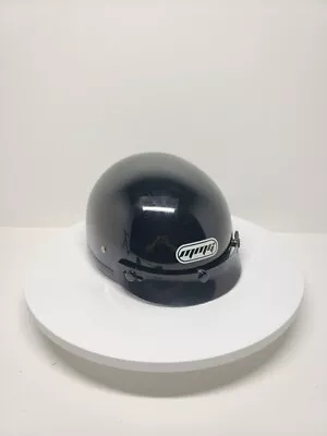 MMG Motorcycle Half Helmet  Dot Sz L 59-60 Beanie Black Moped Scooter. D2 • $20