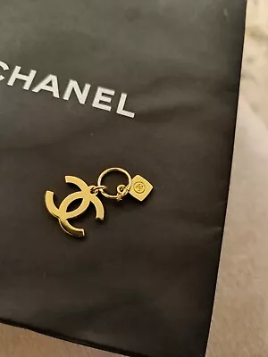 CHANEL 2023 Christmas Limited Edition Novelty CC Logo Gold Charm Pendant   • £35