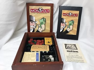 Monopoly Vintage Game Collection 2005 Wooden Book Edition - Complete VG Cond • $34.95