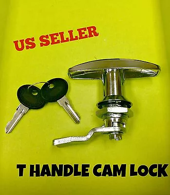 T Handle Latch Key Cam Lock Keyed Alike Locker Cupboard Cabinet # 110.1.1.01.42 • $15.95