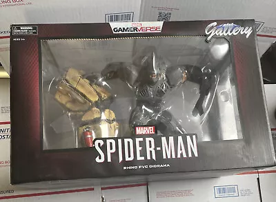 Marvel Game Verse Gallery Spiderman Rhino PVC Diorama Diamond Select Toys Sealed • $127.50