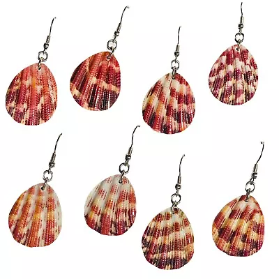 4 Pair Pectin Scallop Shell Earrings • $15