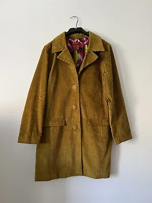 $69.99 • Buy Missoni For Target Mustard Cotton Corduroy Collared Coat Long Jacket  L
