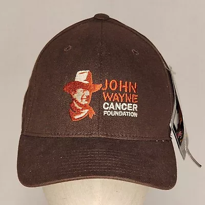 John Wayne Cancer Foundation Flexfit Brown Hat By Yupoong Size L-XL - NWT • $13.95