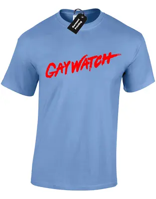 Gaywatch Mens T-shirt Funny Benidorm Baywatch Lifeguard Funny Fancy Dress • £8.99