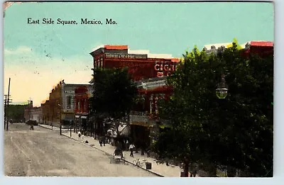 Postcard Missouri Mexico East Side Square Horse Drawn Vehicles Posted • $20