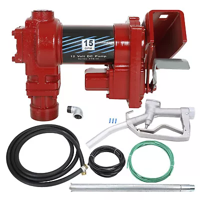 15GPM 12V Fuel Transfer Pump DC Gasoline With Nozzle Kit For Gas Diesel Kerosene • $179.98