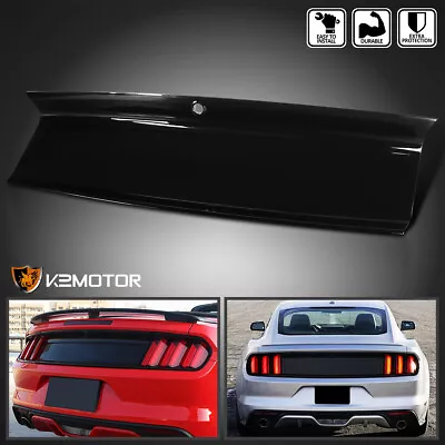 Fits 2015-2022 Ford Mustang GT Glossy Black Rear Trunk Decklid Panel Trim Cover • $49.38