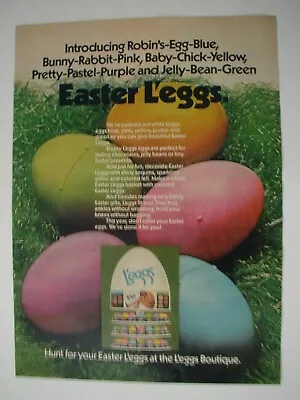 1975  Easter L'eggs Pantyhose Colorful Eggs Grass VINTAGE PRINT AD LO57 • $5.99