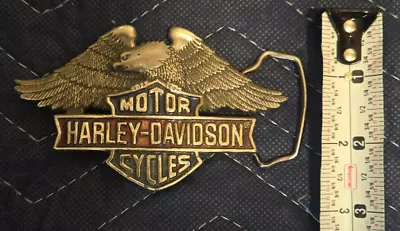 Harley Davidson Belt Buckle 1983 H517 Solid Brass Vintage • $39.99