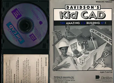 Davidson's Kid Cad 3-D Building Software 1 X CD + Manual • £15