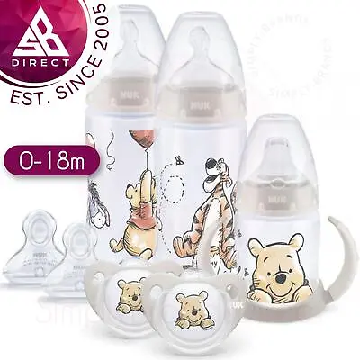 £24.69 • Buy NUK First Choice Disney Winnie The Pooh Bottle Set│Learner Cup Teat Soothers│EXU