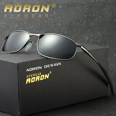 Mens Sport Outdoor Polarized Sunglasses Vintage Pilot Mirror Driving Eyewear Uk • $16.79