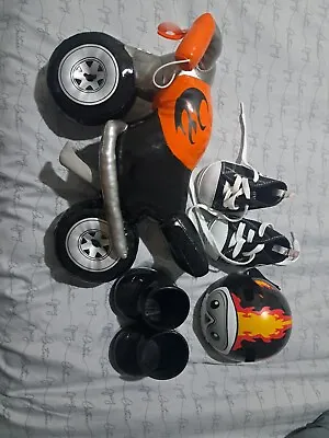 Lot Of 4 Build A Bear Accessories Motorcycle Shoes And Flame Helmet  • $30
