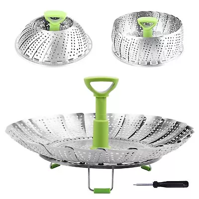 Steamer Basket Stainless Steel Vegetable Steamer Basket Folding Steamer Inser... • $28.26