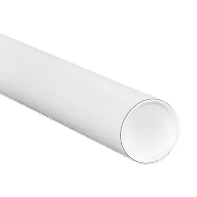 Aviditi White Mailing Tubes With Caps 2 X 18 Pack Of 50 For Shipping Storing • $93.63