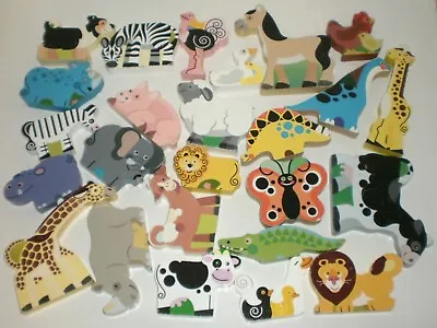 Melissa And Doug Wooden Chunky Puzzle 25 Pieces - Dinos~Sea~Safari~Farm Animals • $8.99