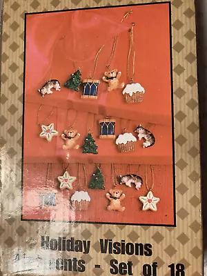 Holiday Vision Set Of 18 Mini Christmas Ornaments • $9.50