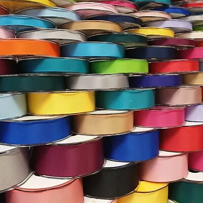 £1.28 • Buy Beautiful Grosgrain Ribbon 144 Options FANTASTIC COLOURS 3mm - 38mm Wide Per 1M