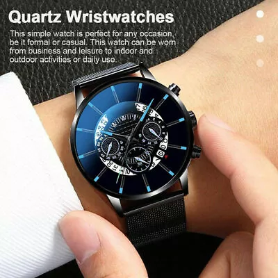 £5.80 • Buy Mens Army Military Wrist Watch Stainless Steel Quartz Date Analog Sports Watches